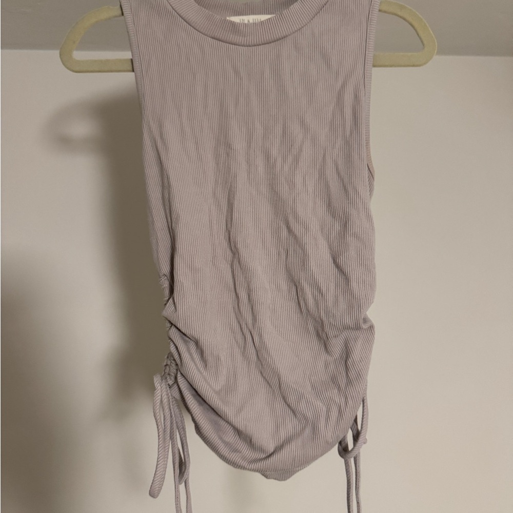Ruched Ribbed Tank Top